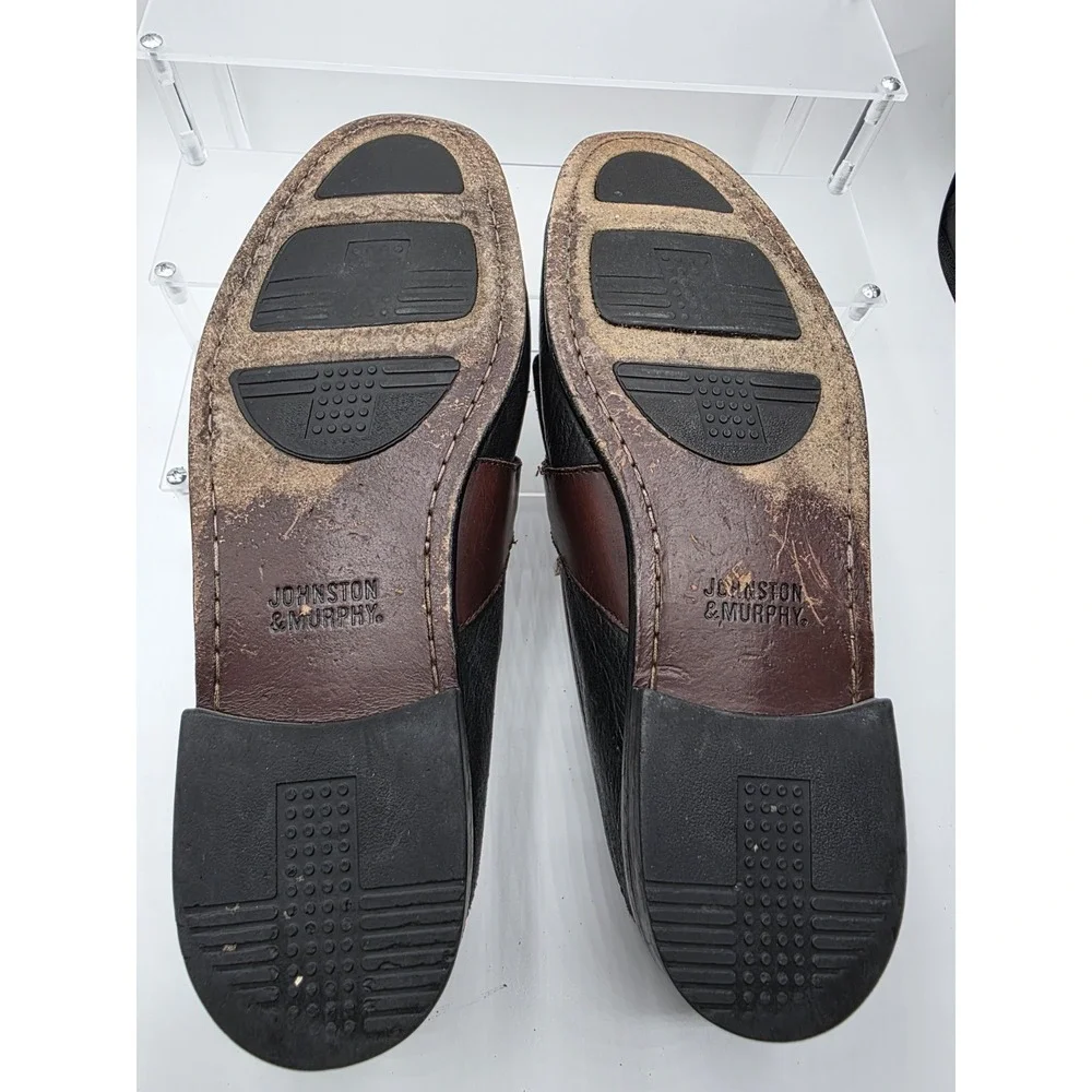 Johnston & Murphy tassel loafers Men's 11 Leather  Black And Brown